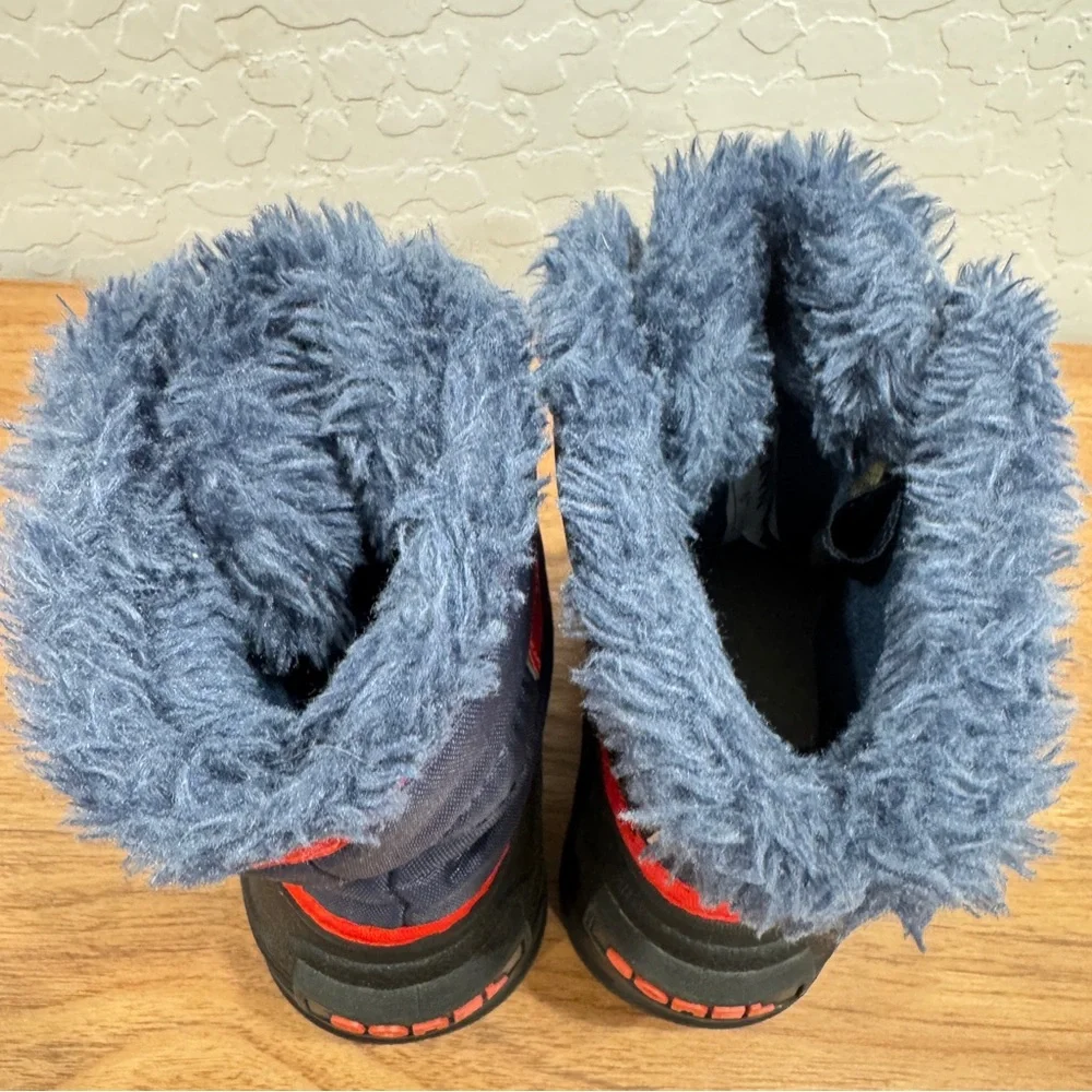 Sorel Snow Commander Snow Winter Boots Kids 5 Toddler Blue Black Outdoor